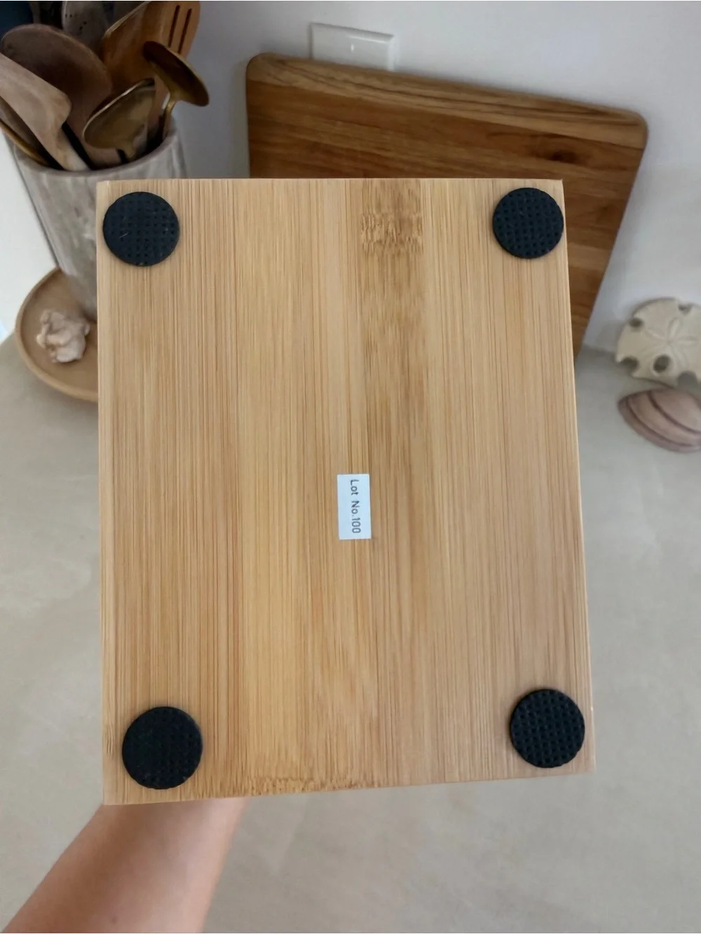 Clean Skin Club Bamboo Storage Box with Natural Wood Finish